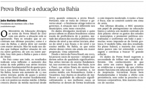 A TARDE - 31 AGO 18 - Prova Brasil e a educação na Bahia (1)