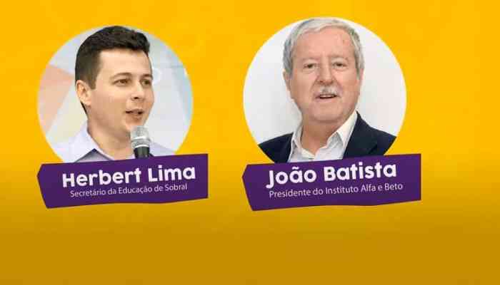 Em live no canal do YouTube da Secretaria de Educação de Sobral, João Batista Oliveira explica como desenvolver as principais habilidades relacionadas à alfabetização